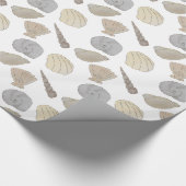 Beach Wasserfarbe Muscheln Geschenkpapier (Ecke)