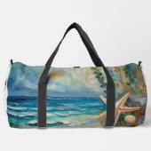 Beach Wasserfarbe Wasserschildkröten Große Duffle Bag (Vorderseite)