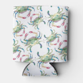 Beach Watercolor Blue Crab Dosenkühler (Vorderseite)