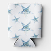 Beach Watercolor Blue Starfish Dosenkühler (Vorderseite)