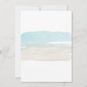 Beach Watercolor Bridal Dusche Einladung (Rückseite)