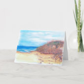 Beach Watercolor Geburtskarte Karte (Vorderseite)