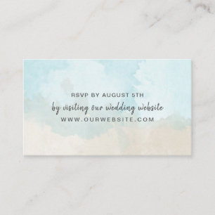 Beach Watercolor Hochzeitskarte Rsvp Begleitkarte