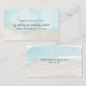 Beach Watercolor Hochzeitskarte Rsvp Begleitkarte (Vorne/Hinten)