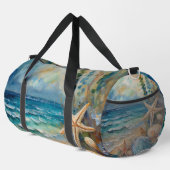 Beach Watercolor Nautical Large Duffle Bag (Rechte Ecke)
