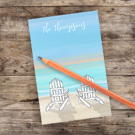 Beach Watercolor Ocean Seashore Adirondack Stühle Post-it Klebezettel