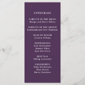 Beach Watercolor Pink Sunrise Wedding Programm (Rückseite)