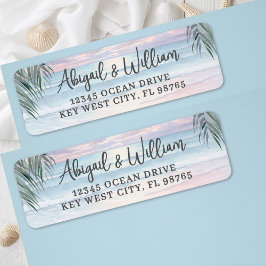 Beach Watercolor Return Address