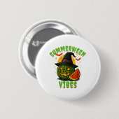 Beach Watermelon Summerween Vibes Hexen Halloween Button (Vorne & Hinten)