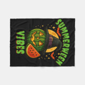 Beach Watermelon Summerween Vibes Hexen Halloween Fleecedecke (Vorderseite (Horizontal))