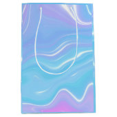 Beach Wave Girly Abstrakte Liquid Art Mittlere Geschenktüte (Vorderseite)