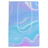 Beach Wave Girly Abstrakte Liquid Art Mittlere Geschenktüte (Rückseite)