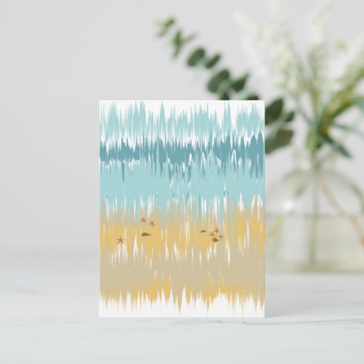 Beach wave postkarte (Stehend Vorderseite)