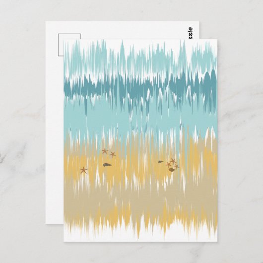 Beach wave postkarte (Vorne/Hinten)