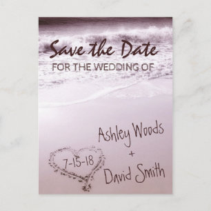 Beach Wave Save the Date Postcard Ankündigungspostkarte