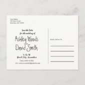 Beach Wave Save the Date Postcard Ankündigungspostkarte (Rückseite)