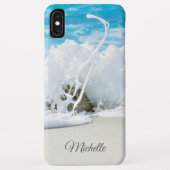 Beach Wave Splash Personalisiert Name Case-Mate iPhone Hülle (Rückseite)