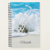 Beach Wave Splash Personalisiert Name Planer (Vorderseite)