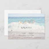 Beach Waves Beach Hochzeitskarte RSVP Karte (Vorne/Hinten)
