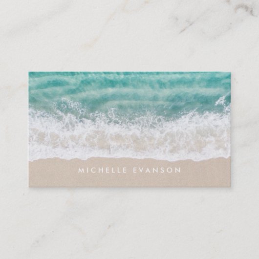 Beach Waves Beruflich Surf Swim Instructor Visitenkarte (Vorderseite)