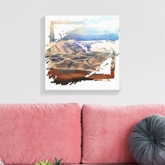 Beach Waves Blue Leinwanddruck (Insitu (Wohnzimmer))