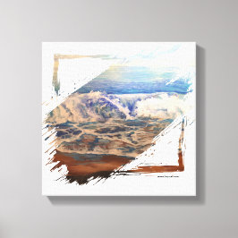 Beach Waves Blue Leinwanddruck