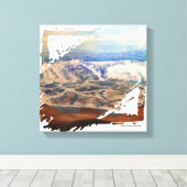 Beach Waves Blue Leinwanddruck (Insitu (Holzboden))