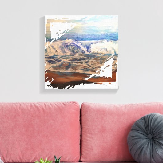 Beach Waves Blue  Leinwanddruck (Insitu (Wohnzimmer))