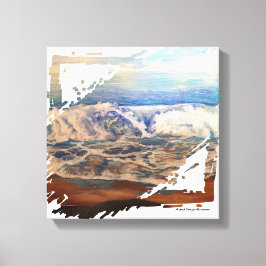 Beach Waves Blue Leinwanddruck