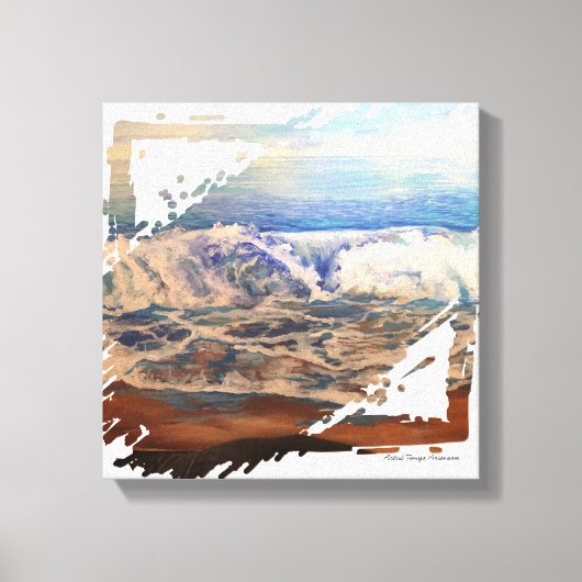 Beach Waves Blue Leinwanddruck (Vorderseite)