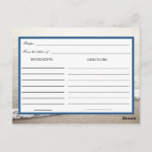 Beach Waves Brautparty Rezept Postkarte (Rückseite)