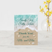 Beach Waves Foto Danke Karte (Gelbe Blume)