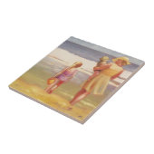 Beach Waves mit Kindern und Mama Fliese (Seite)