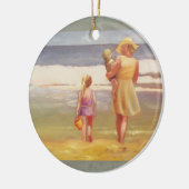 Beach Waves mit Kindern und Mama Keramikornament (Links)