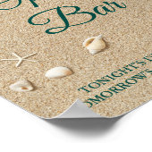 Beach Waves Open Bar Poster (Ecke)