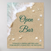 Beach Waves Open Bar Poster (Vorne)