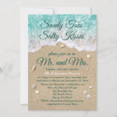 Beach Waves Post Wedding Reception Card Einladung (Vorderseite)