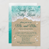 Beach Waves Post Wedding Reception Card Einladung (Vorne/Hinten)
