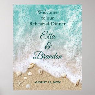 Beach Waves Probe Dinner Poster