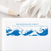 Beach Waves Rücksendeadressen-Aufkleber (Insitu)