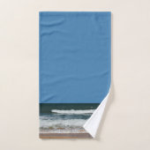 Beach Waves Sand Seashore Ocean Seascape Blue Sky Handtuch (Handtuch)