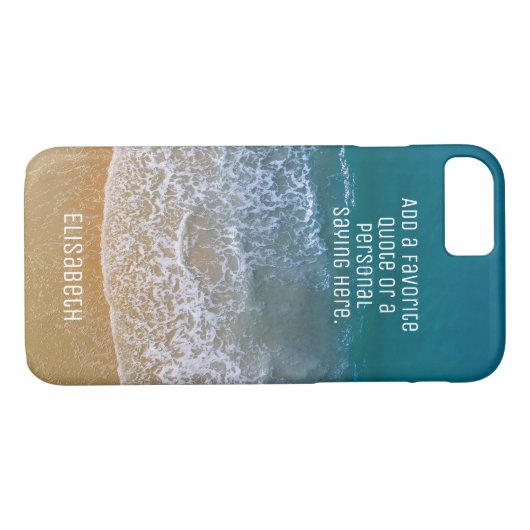 Beach Waves Sand Shore personalisieren Case-Mate iPhone Hülle (Rückseite (Horizontal))