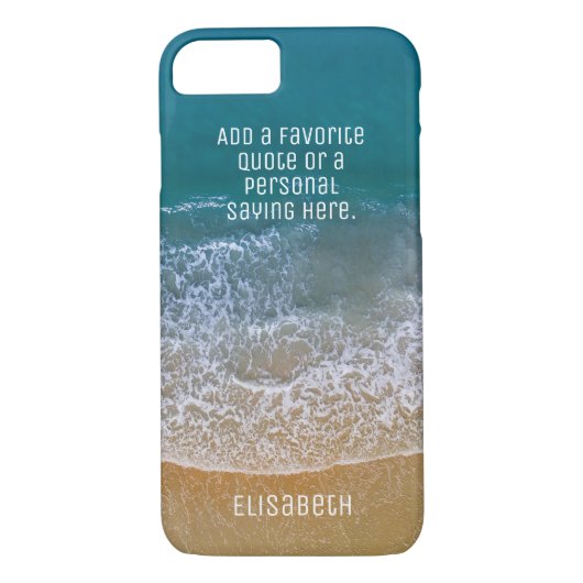 Beach Waves Sand Shore personalisieren Case-Mate iPhone Hülle (Rückseite)