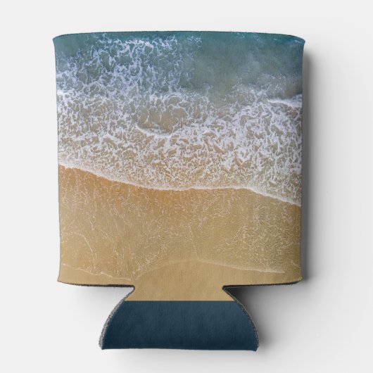Beach Waves Sand Shore Personalize Dosenkühler (Rückseite)