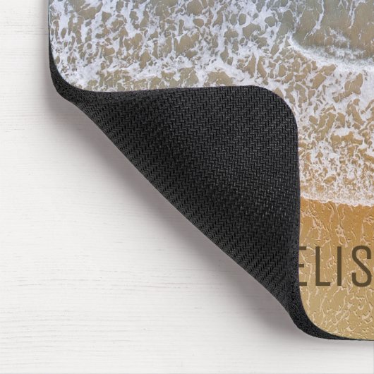 Beach Waves Sand Shore Personalize Mousepad (Ecke)