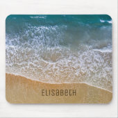 Beach Waves Sand Shore Personalize Mousepad (Vorne)