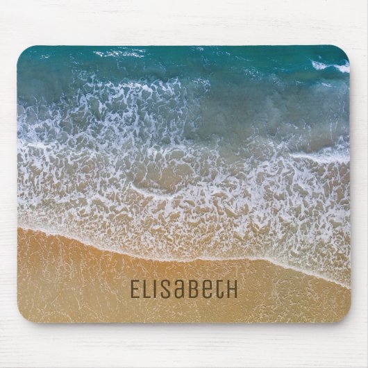 Beach Waves Sand Shore Personalize Mousepad (Vorne)