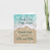 Beach Waves Sandy Toes Danke Karte (Vorderseite)