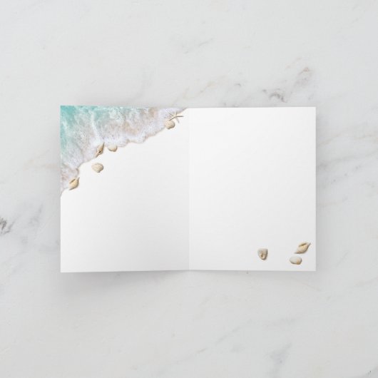 Beach Waves Sandy Toes Danke Karte (Innenseite)