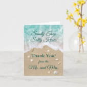 Beach Waves Sandy Toes Danke Karte (Gelbe Blume)